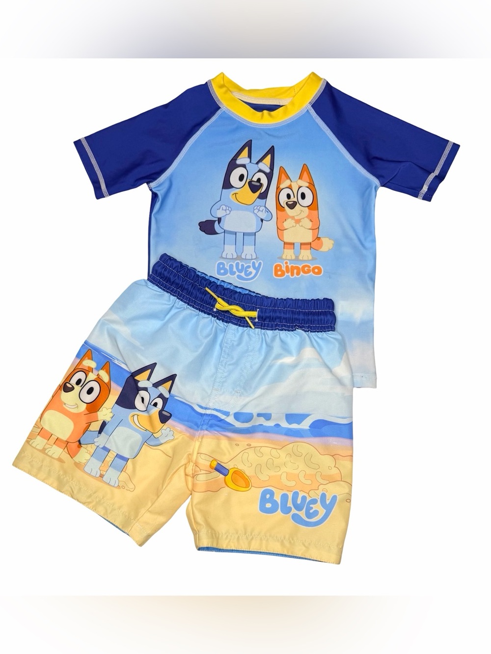 Bluey Swim Trunks And Rashguard Set